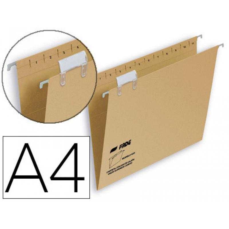 Carpeta colgante fade din a4 visor superior kraft eco