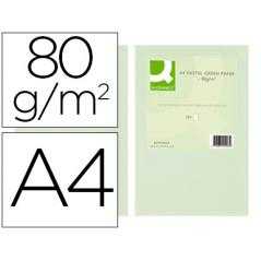 Papel color q-connect din a4 80 gr verde paquete de 500 hojas