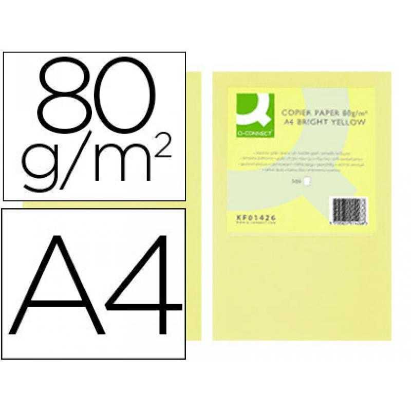 Papel color q-connect din a4 80gr champagne paquete de 500 hojas