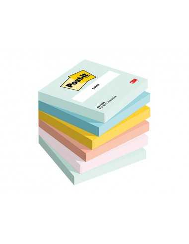 Bloc de notas adhesivas quita y pon beachside 100% pefc 76x76 mm 100 hojas pack de 6 unidades