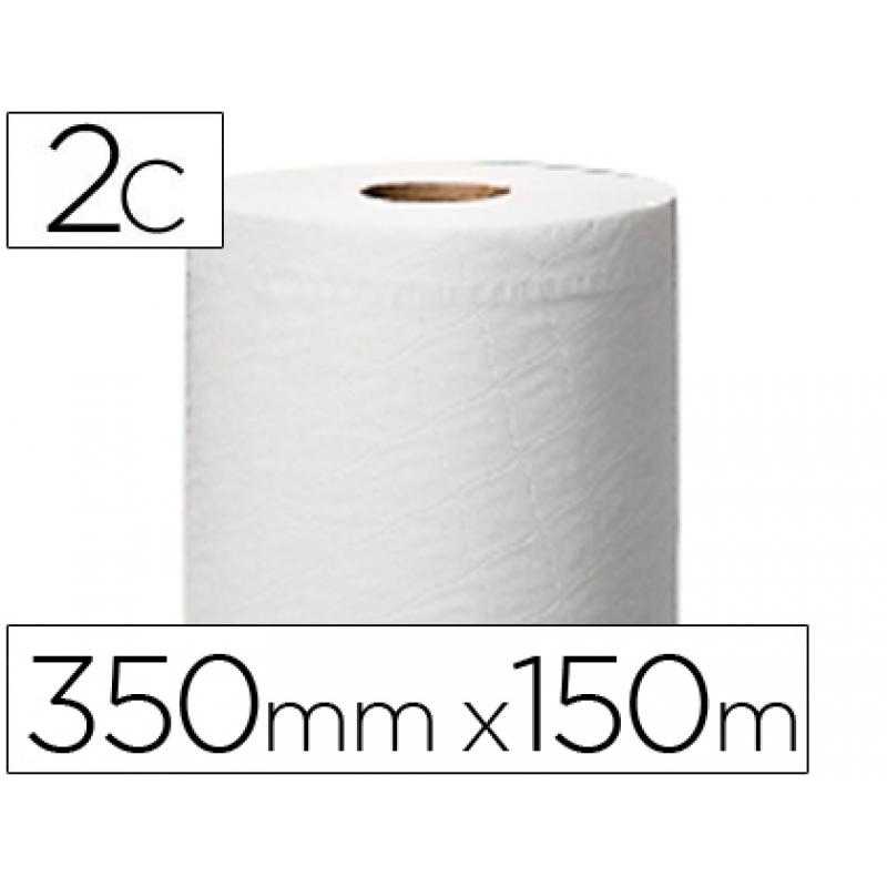 Papel secamanos central 2 capas para dispensador m2 rollo de 150,2 mt