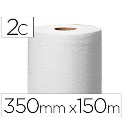 Papel secamanos central 2 capas para dispensador m2 rollo de 150,2 mt