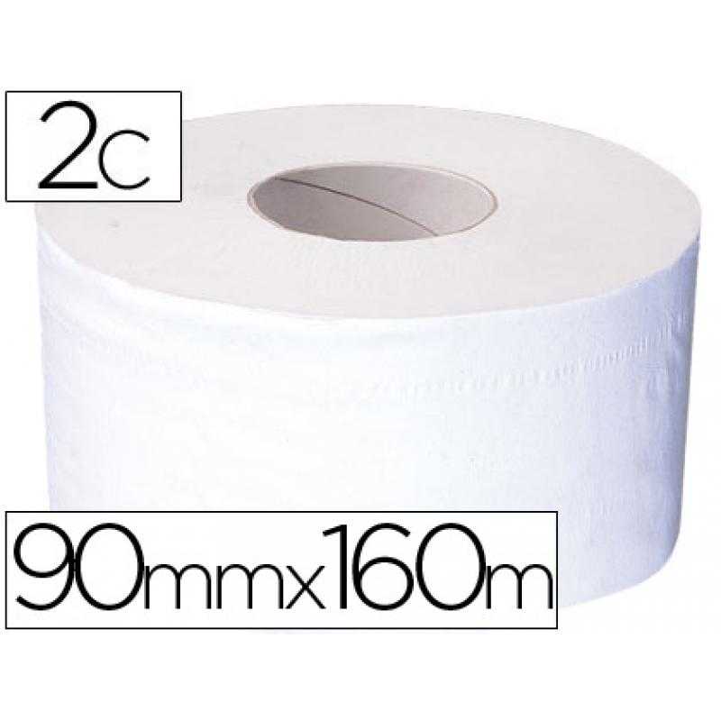 Papel higienico mini jumbo 2 capas 160 mt para dispensador t2
