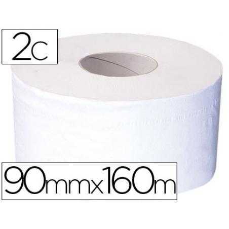 Papel higienico mini jumbo 2 capas 160 mt para dispensador t2