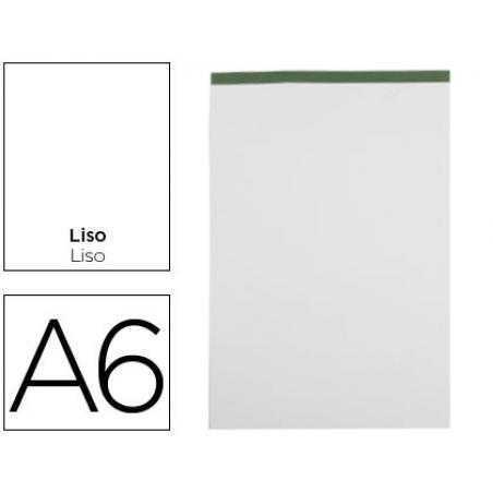 Bloc notas liderpapel liso a6 80 hojas 60 g/m2 perforado sin tapa