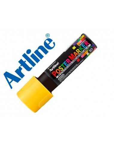 Rotulador artline poster marker epp-30 punta rectangular 30 mm color amarillo