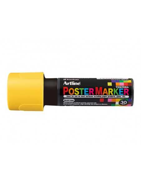 Rotulador artline poster marker epp-30 punta rectangular 30 mm color amarillo Rotulador artline poster marker epp-30 punta rectangular 30 mm color amarillo