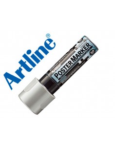 Rotulador artline poster marker epp-30 punta rectangular 30 mm color plata
