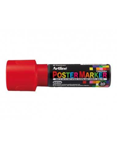 Rotulador artline poster marker epp-30 punta rectangular 30 mm color rojo