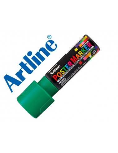 Rotulador artline poster marker epp-30 punta rectangular 30 mm color verde