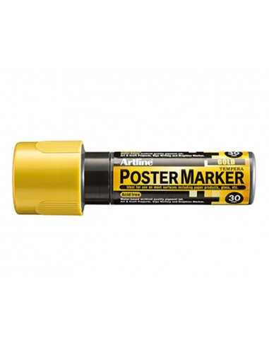 Rotulador artline poster marker epp-30 punta rectangular 30 mm color oro