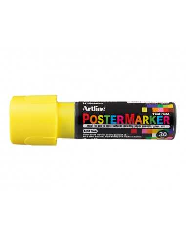 Rotulador artline poster marker epp-30 punta rectangular 30 mm color amarillo fluor