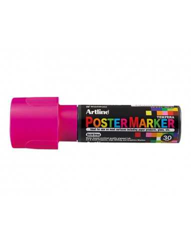 Rotulador artline poster marker epp-30 punta rectangular 30 mm color rosa fluor