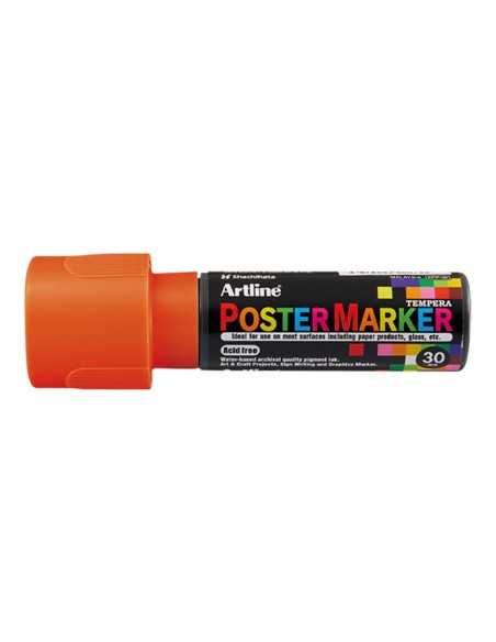 Rotulador artline poster marker epp-30 punta rectangular 30 mm color naranja fluor