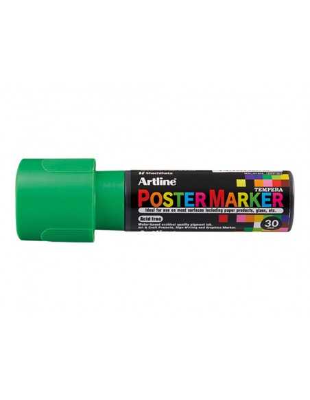 Rotulador artline poster marker epp-30 punta rectangular 30 mm color verde fluor Rotulador artline poster marker epp-30 punta rectangular 30 mm color verde fluor