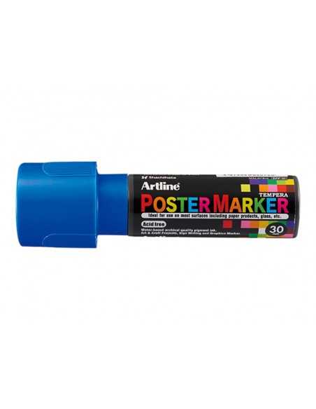 Rotulador artline poster marker epp-30 punta rectangular 30 mm color azul