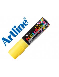 Rotulador artline poster marker epp-20 punta rectangular 20 mm color amarillo fluor