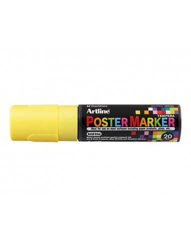 Rotulador artline poster marker epp-20 punta rectangular 20 mm color amarillo fluor