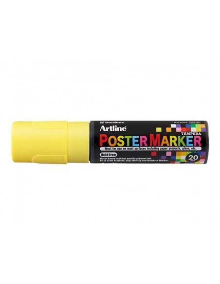 Rotulador artline poster marker epp-20 punta rectangular 20 mm color amarillo fluor