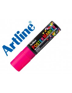 Rotulador artline poster marker epp-20 punta rectangular 20 mm color rosa fluor