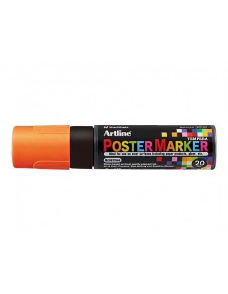 Rotulador artline poster marker epp-20 punta rectangular 20 mm color naranja fluor Rotulador artline poster marker epp-20 punta rectangular 20 mm color naranja fluor