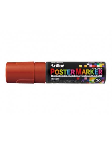 Rotulador artline poster marker epp-20 punta rectangular 20 mm color marron Rotulador artline poster marker epp-20 punta rectangular 20 mm color marron