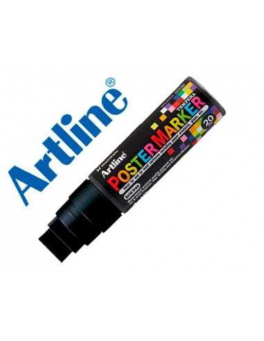 Rotulador artline poster marker epp-20 punta rectangular 20 mm color negro