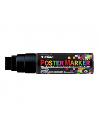 Rotulador artline poster marker epp-20 punta rectangular 20 mm color negro