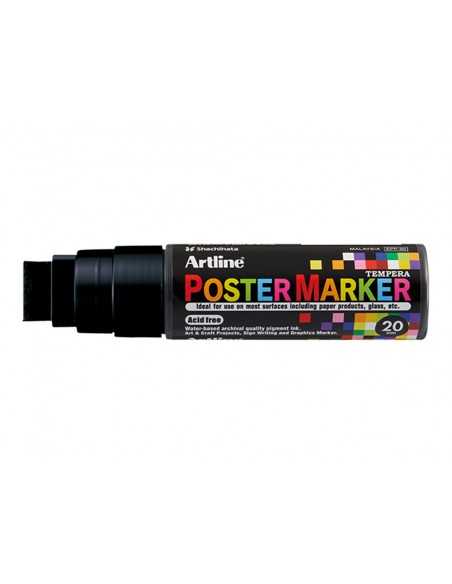 Rotulador artline poster marker epp-20 punta rectangular 20 mm color negro Rotulador artline poster marker epp-20 punta rectangular 20 mm color negro