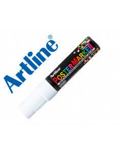 Rotulador artline poster marker epp-12 punta rectangular 12 mm color blanco