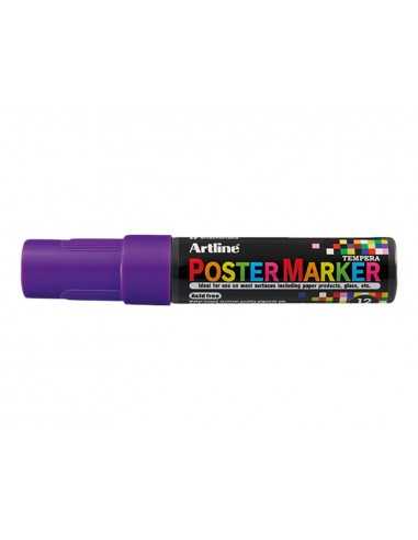 Rotulador artline poster marker epp-12 punta rectangular 12 mm color violeta