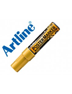 Rotulador artline poster marker epp-12 punta rectangular 12 mm color oro