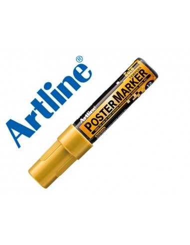 Rotulador artline poster marker epp-12 punta rectangular 12 mm color oro