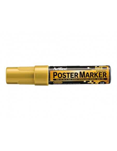 Rotulador artline poster marker epp-12 punta rectangular 12 mm color oro Rotulador artline poster marker epp-12 punta rectangular 12 mm color oro