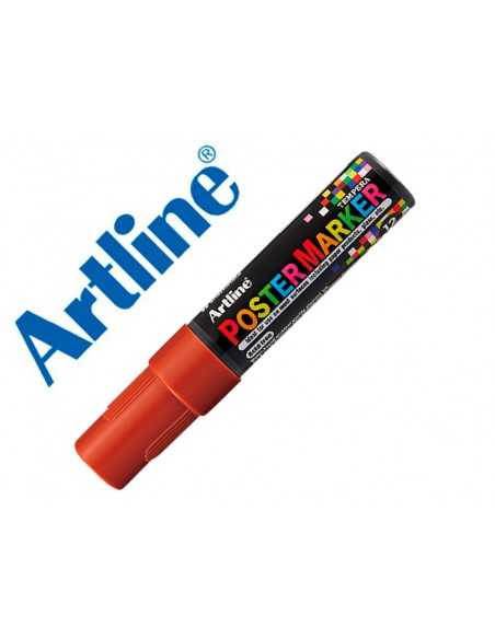 Rotulador artline poster marker epp-12 punta rectangular 12 mm color marron