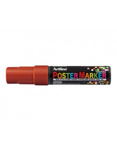 Rotulador artline poster marker epp-12 punta rectangular 12 mm color marron