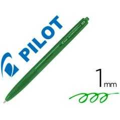 Boligrafo pilot super grip g verde retractil sujecion de caucho tinta base de aceite