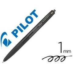 Boligrafo pilot super grip g negro retractil sujecion de caucho tinta base de aceite