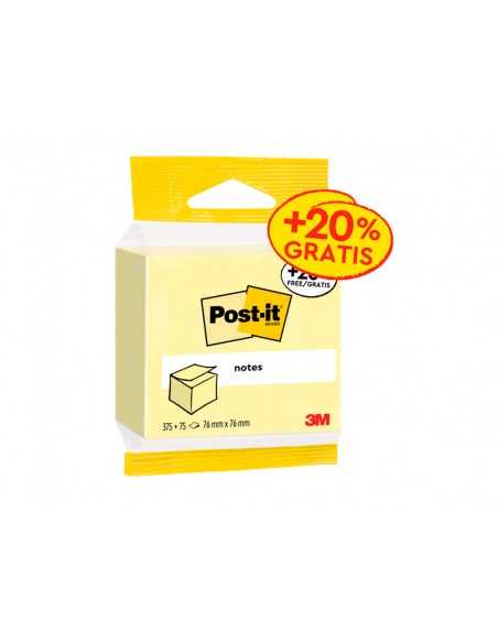 Bloc de notas adhesivas quita y pon post-it cubo 76x76 mm expositor suelo de 96 unidades surtidas 400x400x900 mm