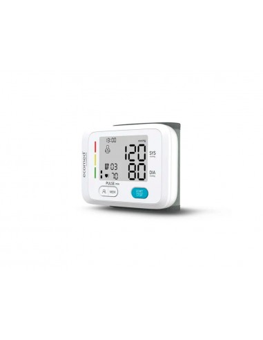 Tensiometro de muñeca medisana ecomed automatico con memoria dual y detector de arritmias