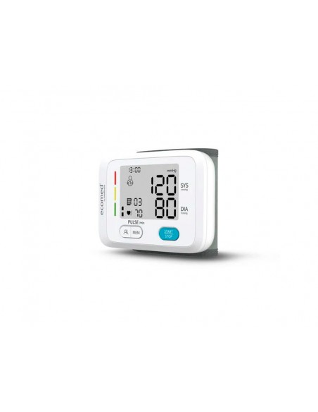 Tensiometro de muñeca medisana ecomed automatico con memoria dual y detector de arritmias