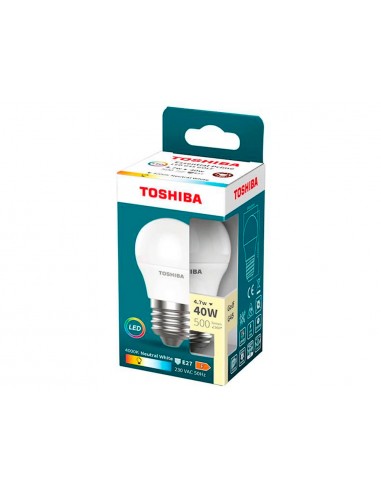 Bombilla led toshiba essential g45 e27 4.7w luz neutra 4000k