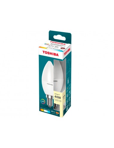 Bombilla led toshiba essential c37 e14 4.7w luz neutra 4000k