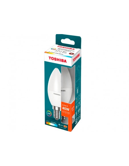 Bombilla led toshiba essential c37 e14 4.7w luz calida 2700k