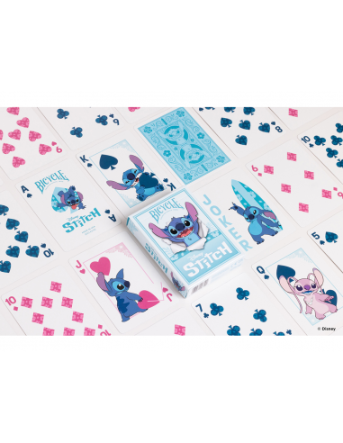 Baraja de cartas bicycle disney stitch