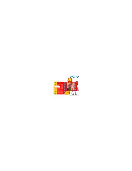 Lapices de colores giotto super bebe caja de 6 lapices colores surtidos + sacapuntas