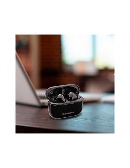 Auricular daewoo tws bluetooth 5.3 usb tipo-c con estuche de carga 500mah color negro