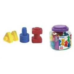 Juego miniland tornillos y tuercas plastico 48 unidades