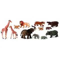 Juego miniland animales selva con crias 12 figuras