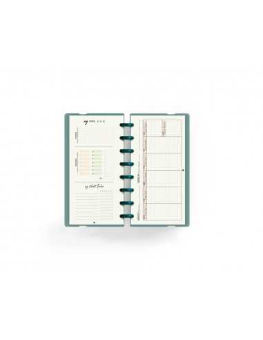 Planificador carchivo ingeniox my week check list my week semanal turquesa 105x210 mm